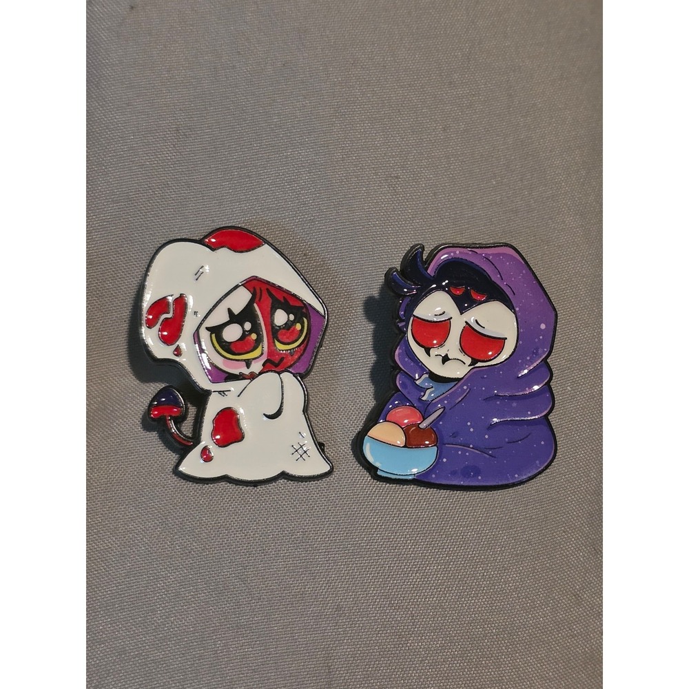 SET OF 2 Blitz Stolas Apology Tour Helluva Boss Pins Chibi Charm Pins NEW